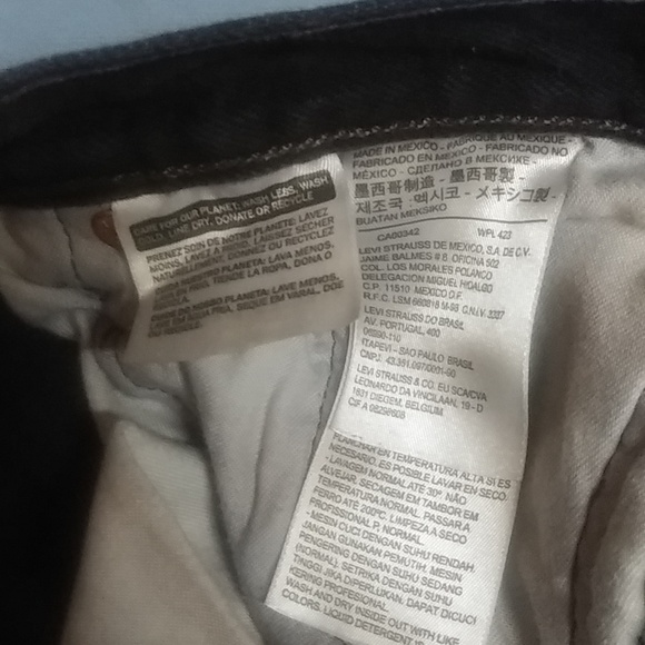 Levis 501 Button Fly Black Jeans W38 L32 - Picture 6 of 6